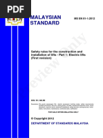 Malaysia Standard MS EN81-1