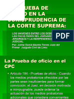 La Prueba de Oficio en La Jurisprudencia de