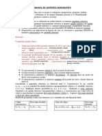 10 B Statistica I Elemente de Statistica Matematica