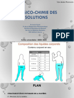 Physico-Chimie Des Solutions: Année Universitaire: 2022-2023