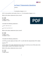 Trigonometry Pyqs Nda 18