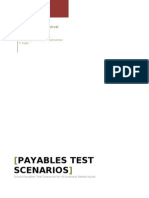 Payables 11i Test Scenarios