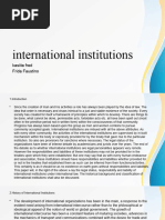 International Institutions