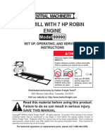 Saw Mill With 7 HP Robin Engine: Set Up, Operating, and Servicing Instructions