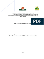 Universidade Do Estado Do Amazonas Pró-Reitoria de Pós-Graduação E Pesquisa Mestrado Acadêmico em Educação em Ciências Da Amazônia