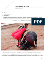 Un Poco de Historia de Las Corridas de Toros