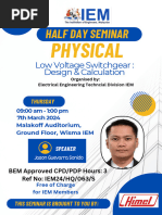 IEM Flyer - Physical LV Switchgear Design & Calculation