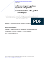 Comment Je Fais Une Biopsie Hépatique Transpariétale Échoguidée ? How To Proceed A Transparietal Echo-Guided Liver Biopsy?