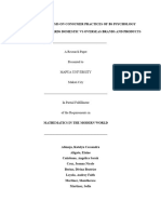 A Comparative Analysis On Consumer Practices of BS Psychology Students in Mapua Towards Domestic Vs Overseas Brands and Products