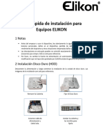 Guía Rápida de Instalación para Equipos ELIKON