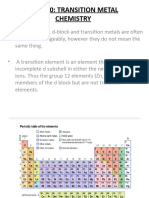 CHE 410 - Transistion Metal Chemistry Powerpoint Presentation 11102022