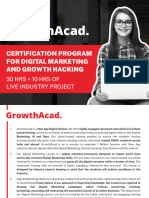 30 HRS + 10 HRS of Live Industry Project Certification Program For Digital Marketing and Growth Hacking