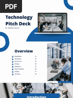 White and Blue Professional Modern Technology Pitch Deck Presentation