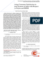 Factor Affecting Consumer Satisfaction in Cashless Payment Systems in India With Respect To Paytm and BHIM