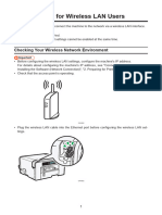 Notes For Wireless LAN Users: Checking Your Wireless Network Environment