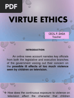 Virtue Ethics: Cecil P. Daga Teacher