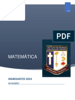 Ingreso Matemáticas 2024