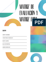 Matriz de Evaluación, Matriz Foda