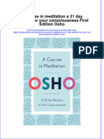 PDF A Course in Meditation A 21 Day Workout For Your Consciousness First Edition Osho Ebook Full Chapter