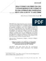 O Indígena Como Usuário Da Lei. Edson Krenak