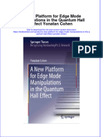 PDF A New Platform For Edge Mode Manipulations in The Quantum Hall Effect Yonatan Cohen Ebook Full Chapter