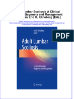 Textbook Adult Lumbar Scoliosis A Clinical Guide To Diagnosis and Management 1St Edition Eric O Klineberg Eds Ebook All Chapter PDF