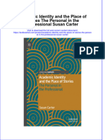 PDF Academic Identity and The Place of Stories The Personal in The Professional Susan Carter Ebook Full Chapter