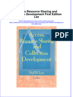 PDF Access Resource Sharing and Collection Development First Edition Lee Ebook Full Chapter