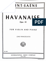 Havanaise Saint-SaÃ Ns - Piano Part