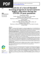 Analysis of A Forced Blended-Learning Program in Social Sciences Higher Education