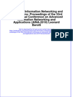 PDF Advanced Information Networking and Applications Proceedings of The 33Rd International Conference On Advanced Information Networking and Applications Aina 2019 Leonard Barolli Ebook Full Chapter