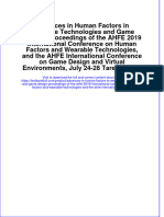 Download pdf Advances In Human Factors In Wearable Technologies And Game Design Proceedings Of The Ahfe 2019 International Conference On Human Factors And Wearable Technologies And The Ahfe International Confere ebook full chapter 