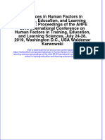 Download pdf Advances In Human Factors In Training Education And Learning Sciences Proceedings Of The Ahfe 2019 International Conference On Human Factors In Training Education And Learning Sciences July 24 2 ebook full chapter 