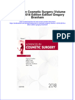 PDF Advances in Cosmetic Surgery Volume 1 2018 2018 Edition Edition Gregory Branham Ebook Full Chapter