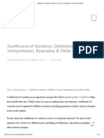 Coefficient of Variation - Definition, Formula, Interpretation, Examples & FAQs