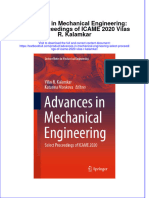 Ebffiledocnew - 807download Full Chapter Advances in Mechanical Engineering Select Proceedings of Icame 2020 Vilas R Kalamkar PDF