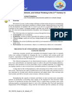 Q1W6 Lesson 1 Effects of Consumption and Production Patterns On Climate Change