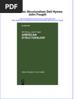 Full Chapter American Structuralism Dell Hymes John Fought PDF