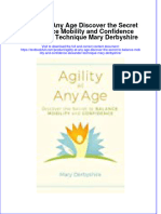 PDF Agility at Any Age Discover The Secret To Balance Mobility and Confidence Alexander Technique Mary Derbyshire Ebook Full Chapter