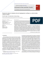 Yang, Wei, Wang - 2011 - Numerical Study of Turbulent Slot Jet Impingement Cooling On A Semi-Circular Concave Surface