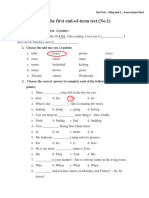 TEST CUỐI HỌC KỲ 1 - ĐỀ 1