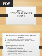 Topic 3-Residence Status For Individual