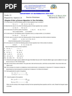 Practice Worksheet