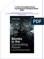 PDF Bombs in The Consulting Room Surviving Psychological Shrapnel Brett Kahr Ebook Full Chapter