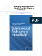 PDF Biotechnological Applications in Human Health Provash Chandra Sadhukhan Ebook Full Chapter