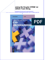 PDF C Programming de Gruyter Stem 1St Edition Yuan Dong Ebook Full Chapter