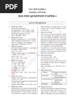 UGC NET - PAPER 1 SQP-1 Solution