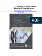 PDF Care of The Critically Ill Surgical Patient Student Handbook John Jameson Ebook Full Chapter