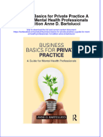 Full Chapter Business Basics For Private Practice A Guide For Mental Health Professionals 1St Edition Anne D Bartolucci PDF