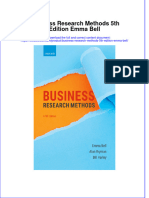 PDF Business Research Methods 5Th Edition Emma Bell Ebook Full Chapter